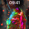 Neon Pulse Wallpaper with Holographic Skin wallpaper for iPhone, iPad & Mac