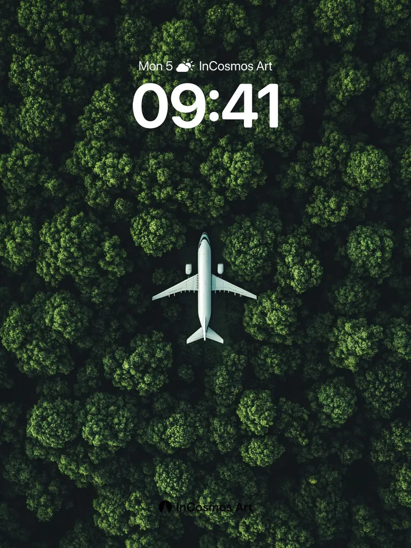 Serene Flight Wallpaper Over Emerald Canopy