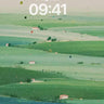 Tranquil Pastoral Wallpaper with Floating Orbs wallpaper for iPhone, iPad & Mac