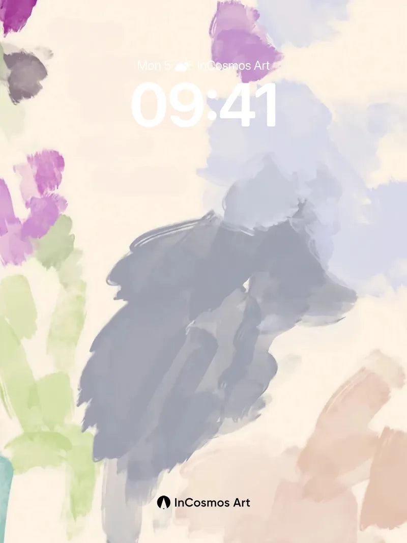 Whispering Petal Wallpaper with Soft Brushstrokes