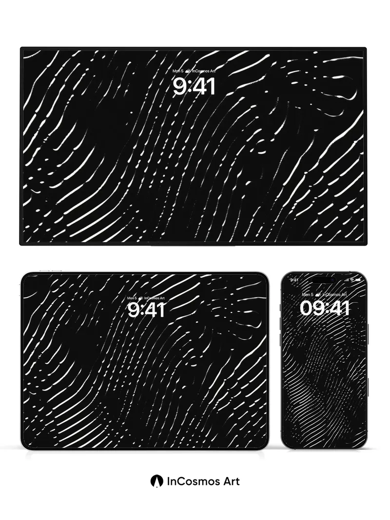 Fingerprint Echo Wallpaper with Silver Veins