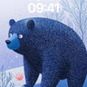 Whispering Frost Wallpaper with Textured Bear wallpaper for iPhone, iPad & Mac