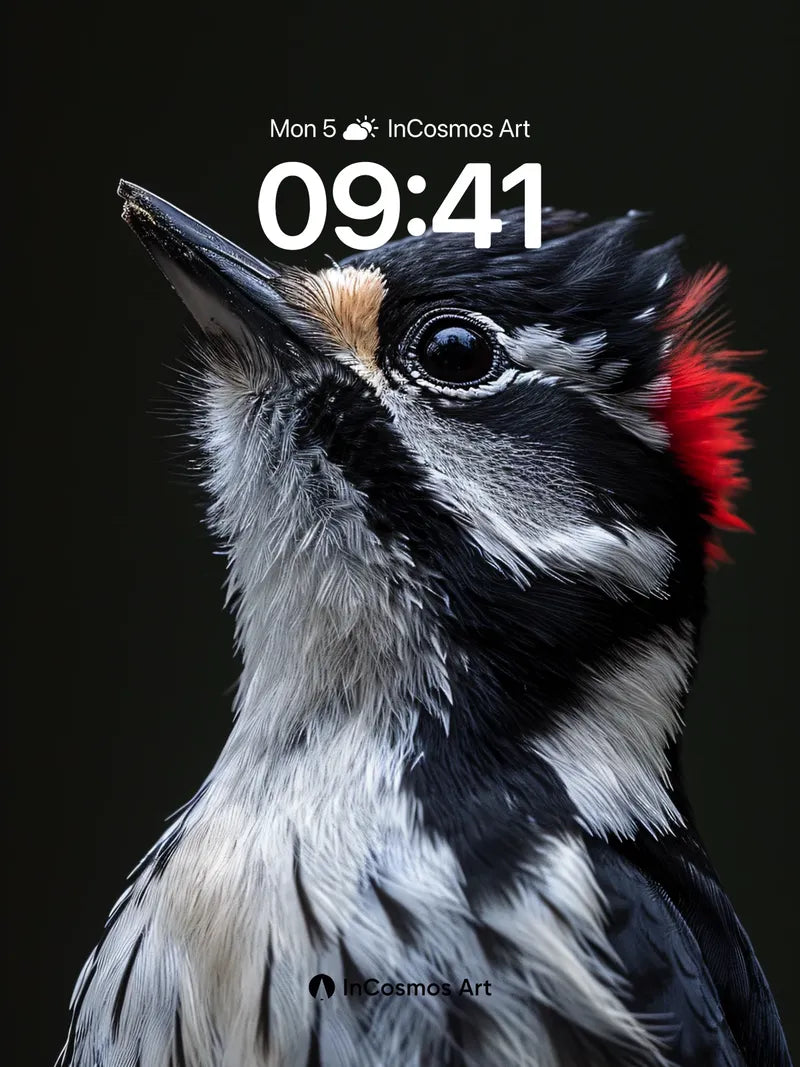 Whispering Feather Wallpaper with Crimson Crown