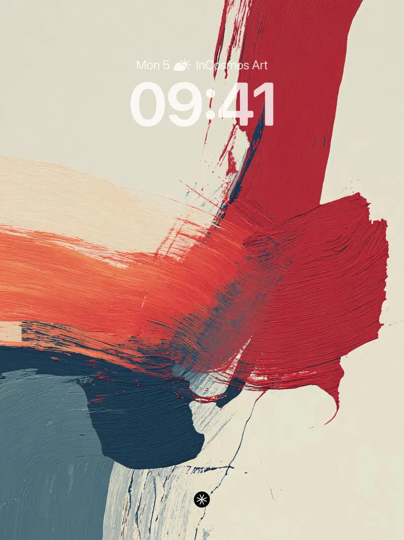 Dynamic Brushstroke Red and Blue Abstract Wallpaper wallpaper for iPhone, iPad & Mac