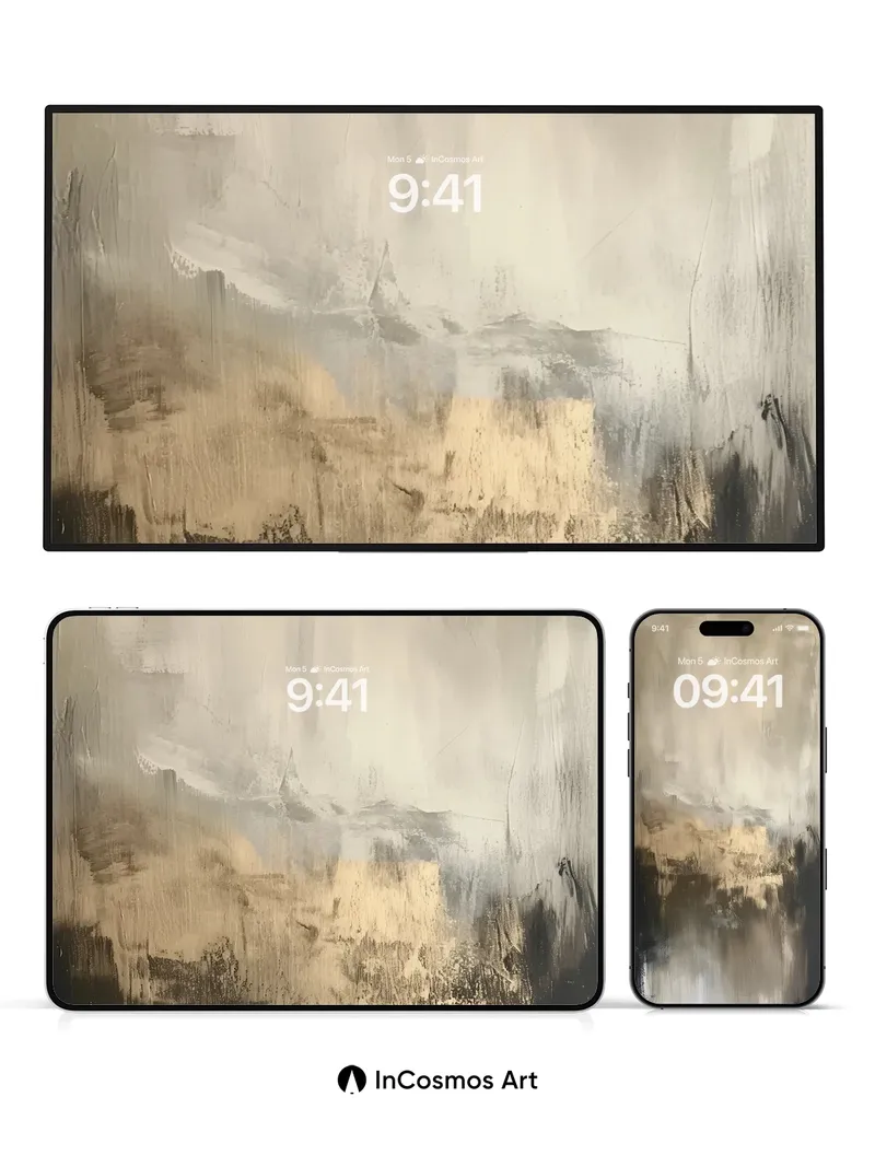 Muted Reverie Wallpaper with Golden Veins