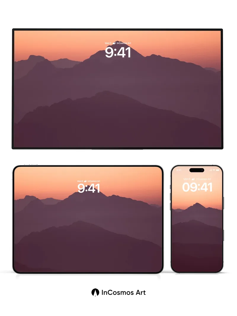 Silent Ridge Wallpaper with Dusk Hues