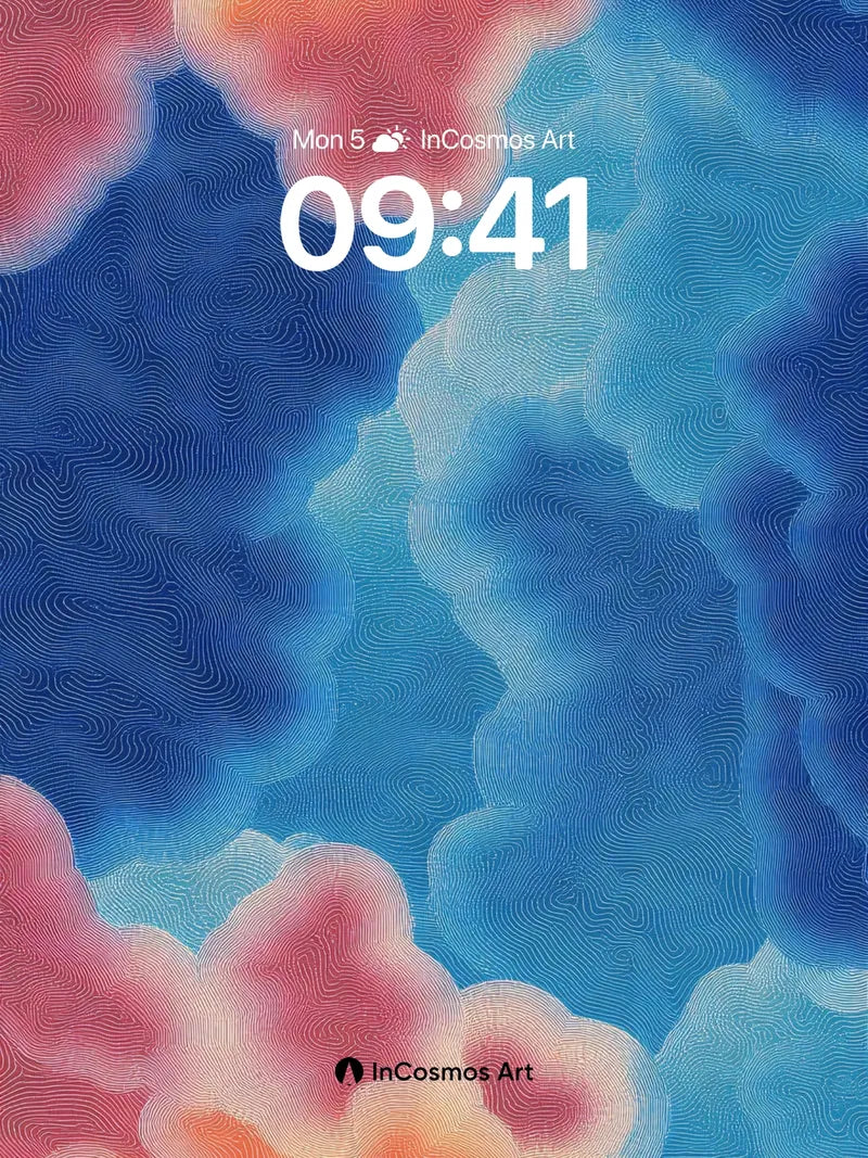 Whispering Currents Wallpaper with Hidden Topography