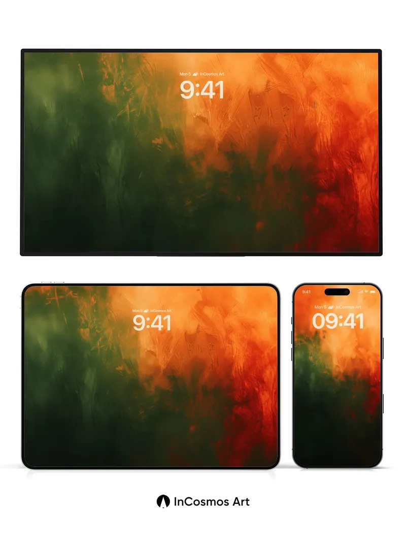 Emberstorm Wallpaper with Ashen Whispers