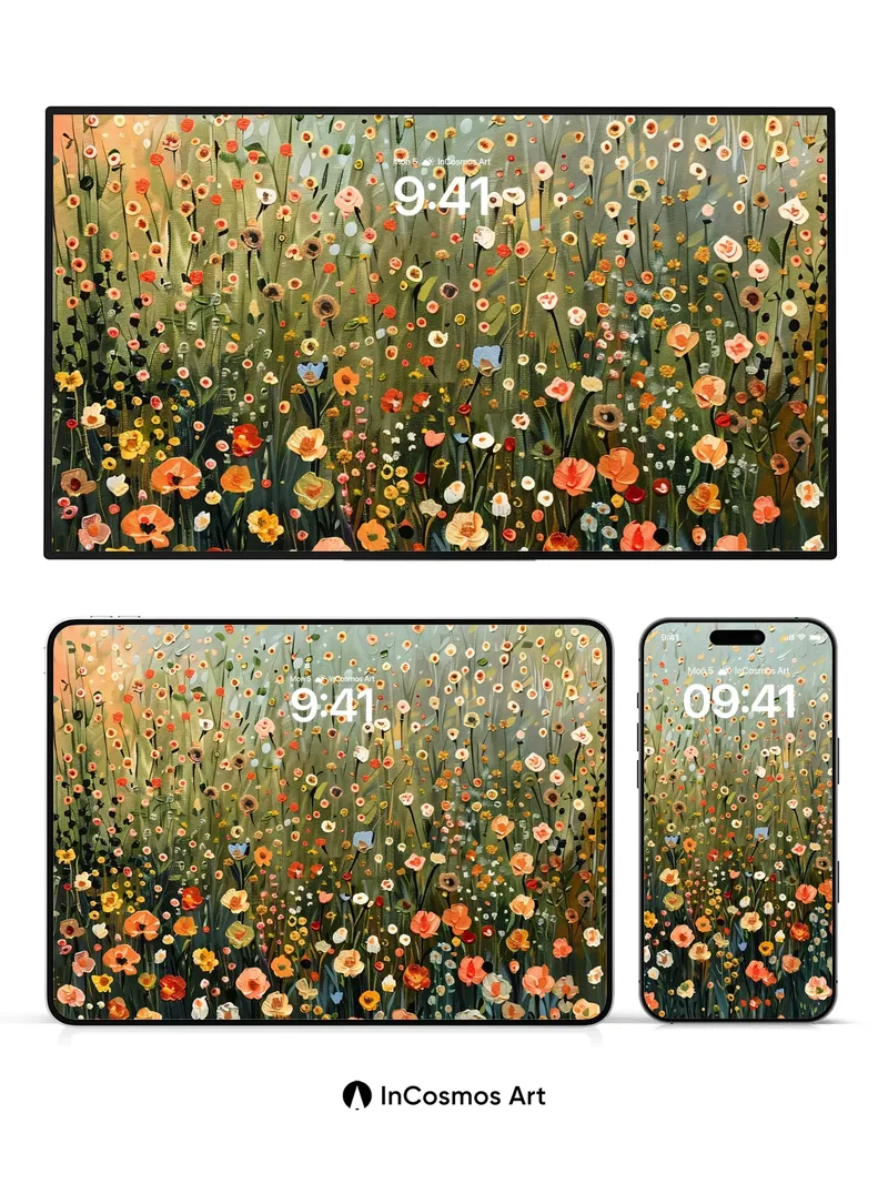 Whispering Meadow Wallpaper with Dappled Light