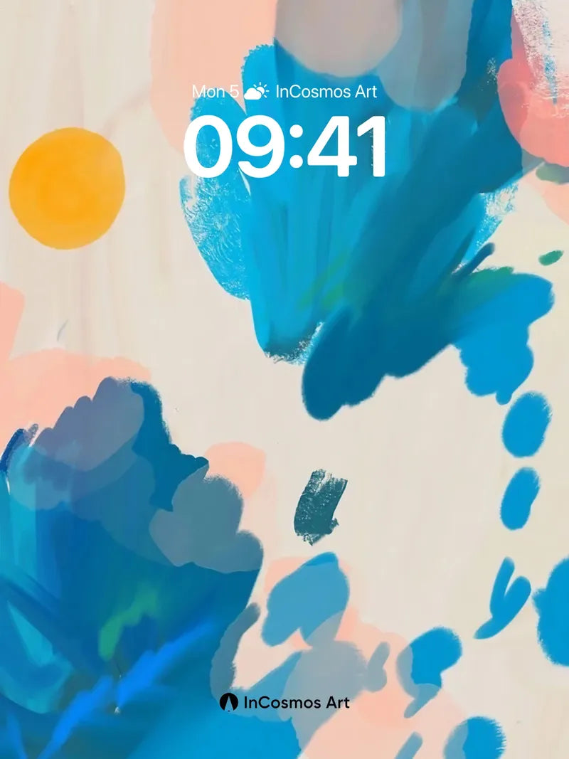 Oceanic Whisper Wallpaper with Floating Light