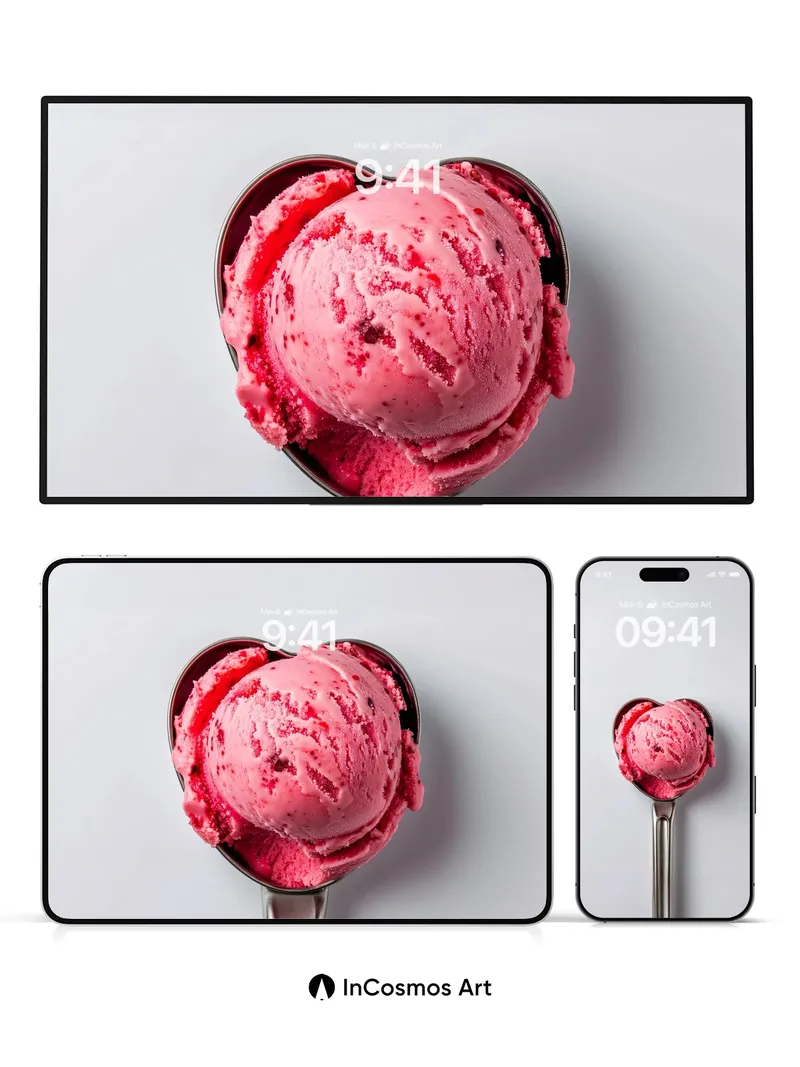 Velvet Heart Wallpaper with Raspberry Swirl