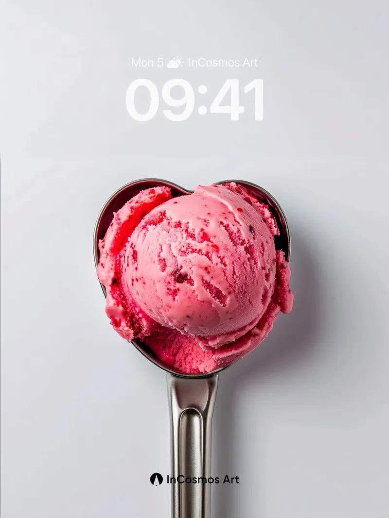 Velvet Heart Wallpaper with Raspberry Swirl