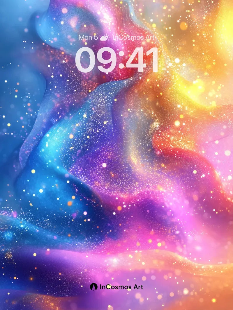 Cosmic Veil Wallpaper with Stardust Trails