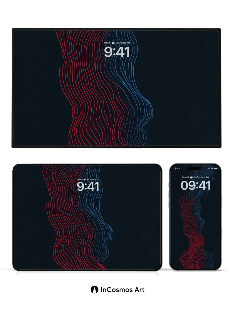 Neon Veil Wallpaper with Dual Flow