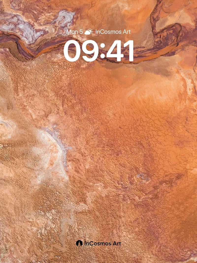Desert Veil Wallpaper with Cracked Earth Lines wallpaper for iPhone, iPad & Mac