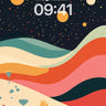 Cosmic Bloom Wallpaper with Desert Waves wallpaper for iPhone, iPad & Mac