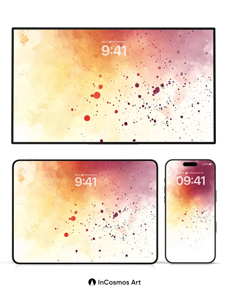 Ember Drift Wallpaper with Floating Particles