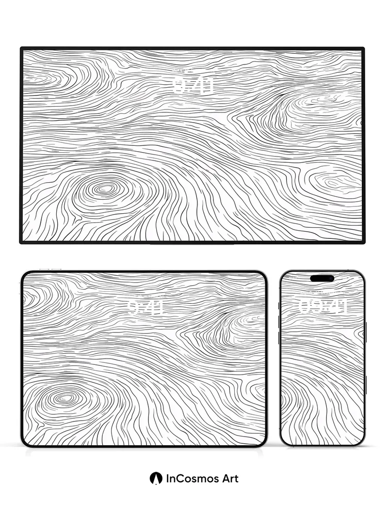 Whispering Contours Wallpaper with Topographic Drift