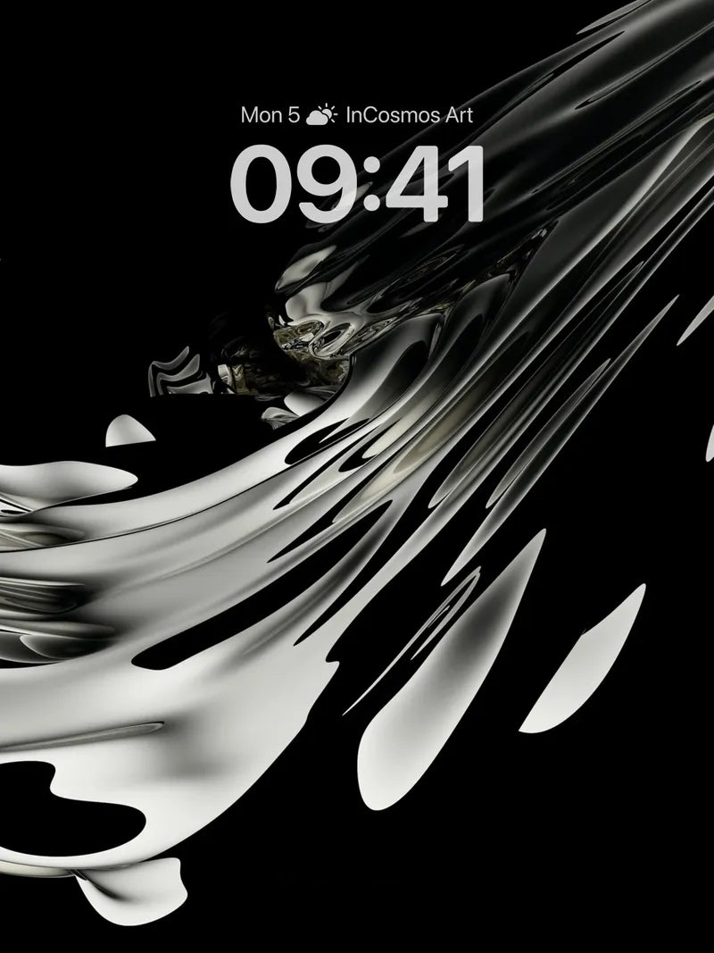 Liquid Shadow Wallpaper with Metallic Veins