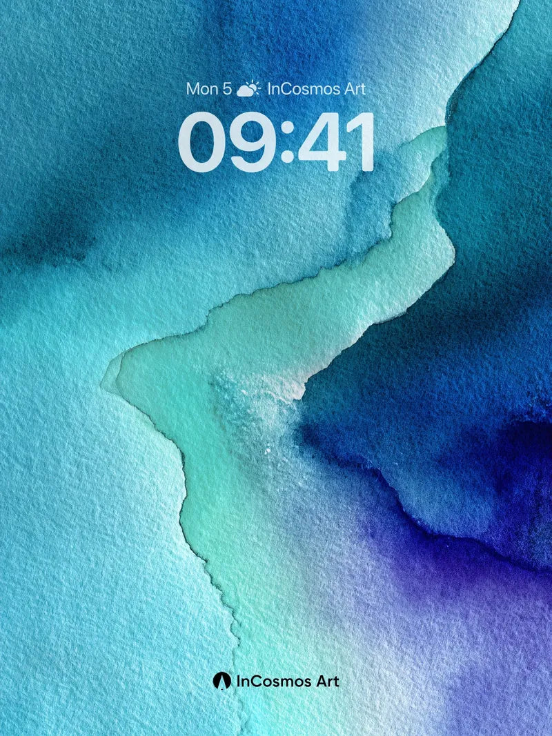 Sapphire Drift Wallpaper with Ethereal Veils