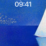 Moonlit Sail Wallpaper with Flock of Flight wallpaper for iPhone, iPad & Mac