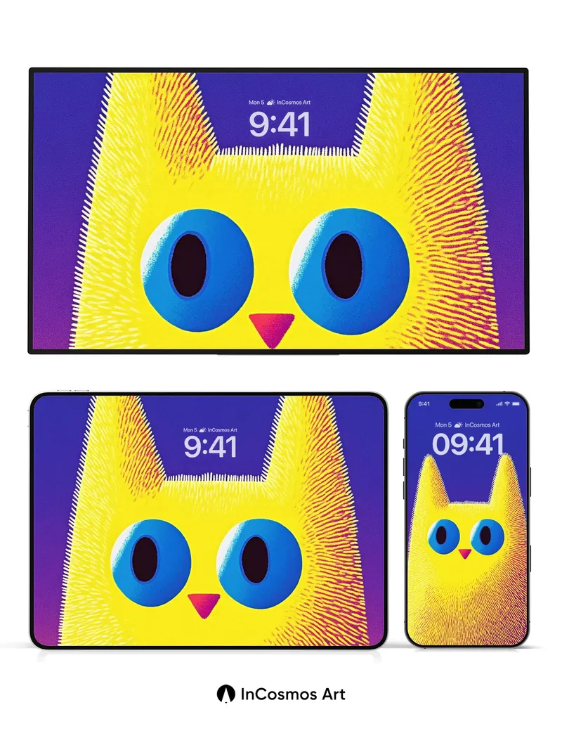 Electric Whisker Wallpaper with Neon Pulse