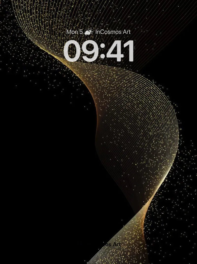 Luminous Spiral Wallpaper with Golden Dust Trails