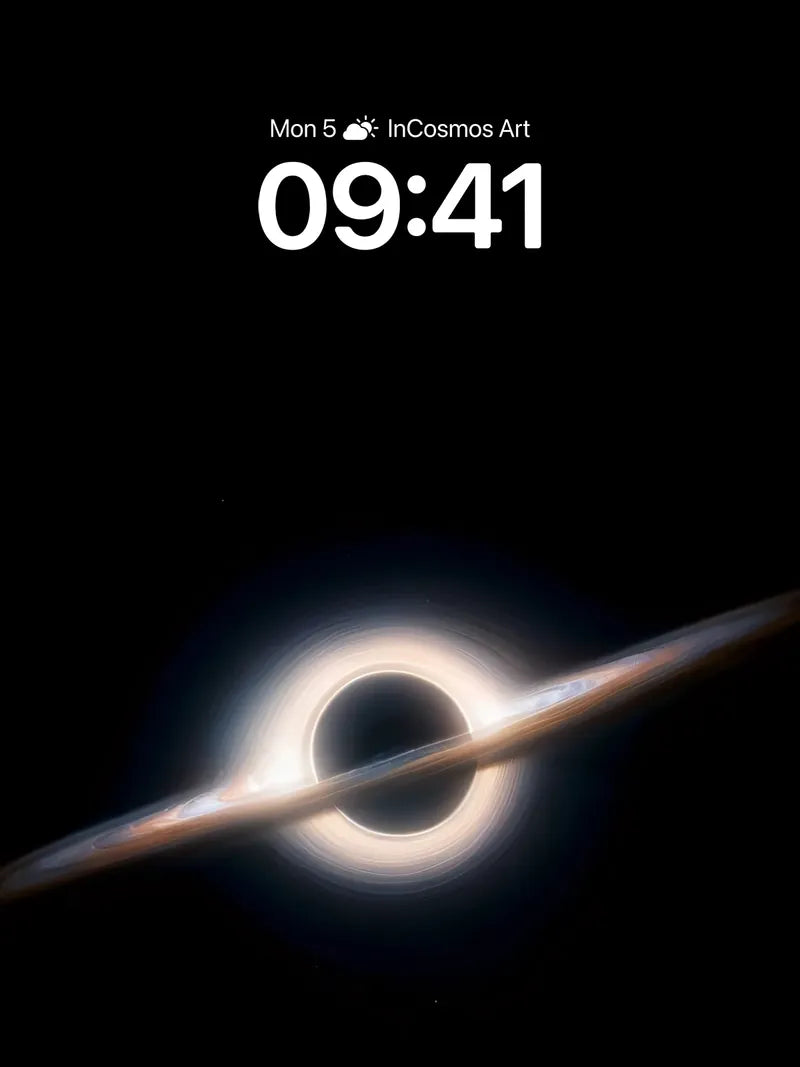 Eclipse Void Wallpaper with Cosmic Rings