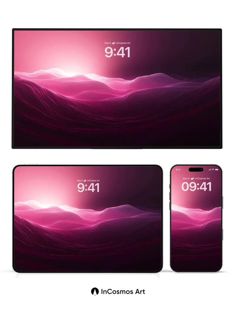 Luminous Abyss Wallpaper with Ethereal Waves