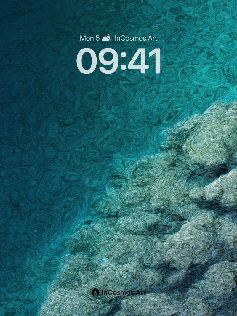 Sapphire Depth Wallpaper with Whispering Currents