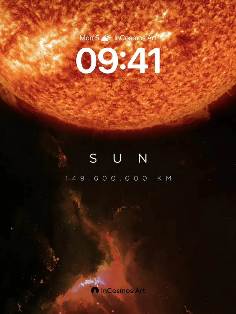 Solar Ember Wallpaper with Cosmic Distance