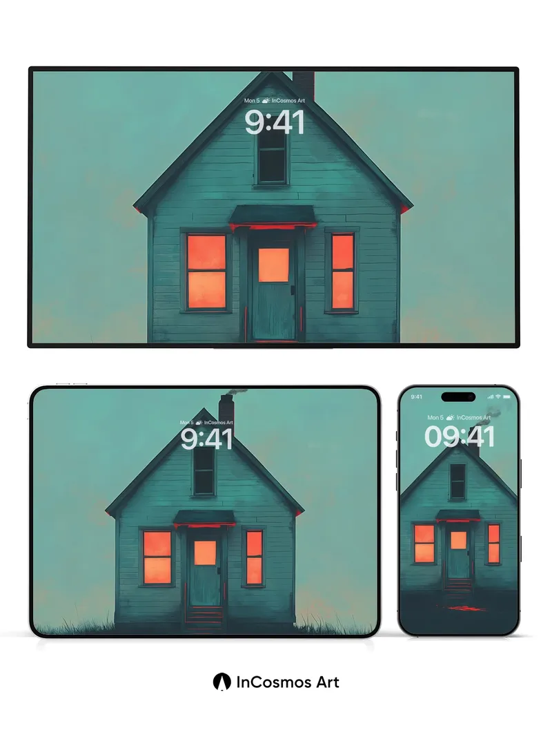 Crimson Hush Wallpaper with Whispering Smoke