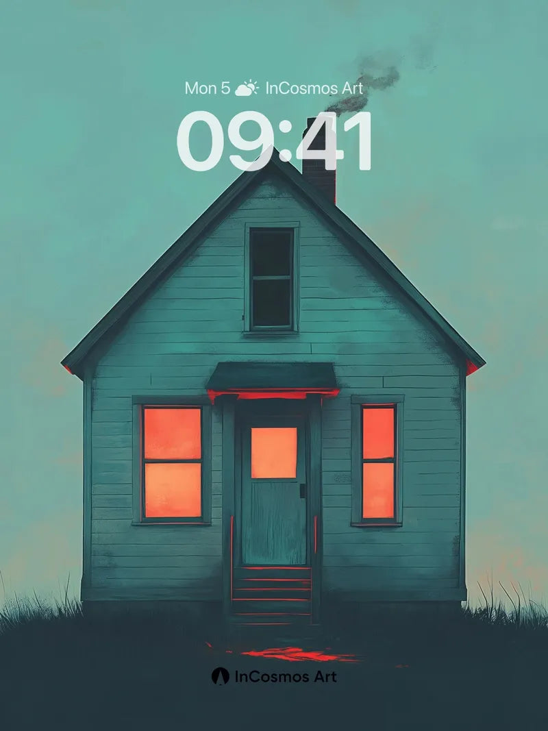 Crimson Hush Wallpaper with Whispering Smoke