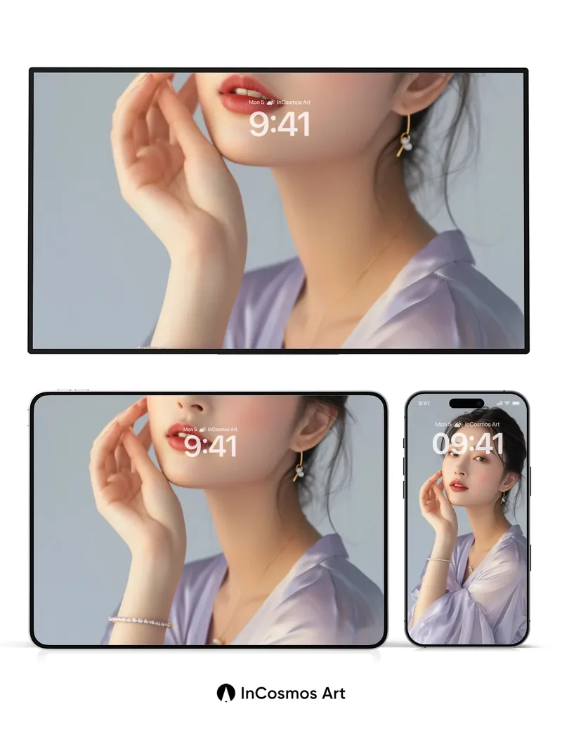 Serene Silk Wallpaper with Pearl Whisper