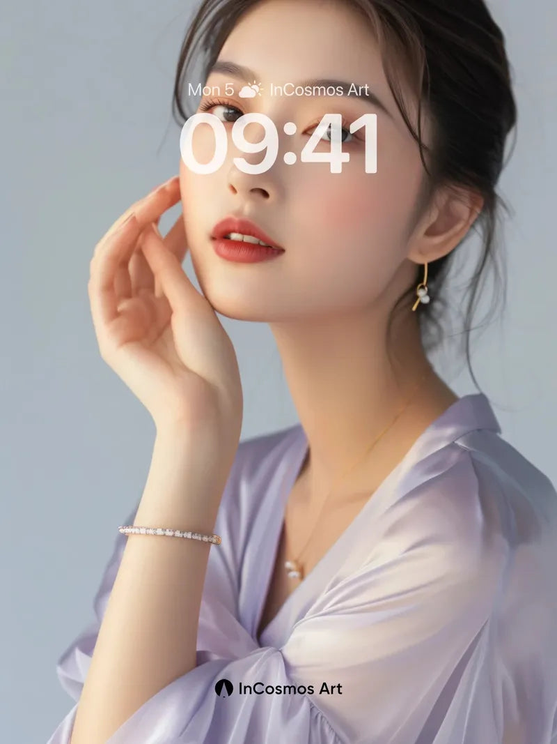 Serene Silk Wallpaper with Pearl Whisper