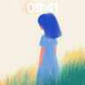 Serenity Field Wallpaper with Sunlit Hues wallpaper for iPhone, iPad & Mac