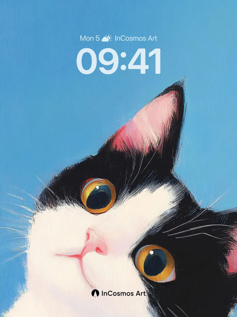 Whimsical Gaze Wallpaper with Velvet Fur wallpaper for iPhone, iPad & Mac