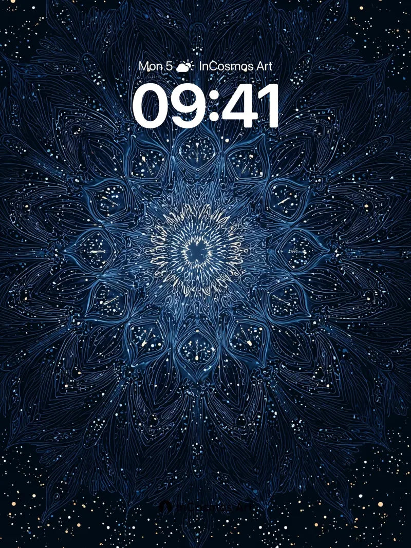 Cosmic Lattice Wallpaper with Starlight Veins wallpaper for iPhone, iPad & Mac