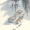 Serene Snowfall Village Winter Wallpaper wallpaper for iPhone, iPad & Mac