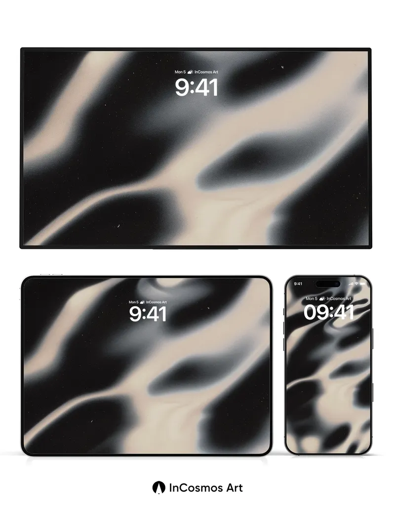 Liquid Shadow Wallpaper with Ethereal Veins