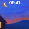 Crescent Hush Wallpaper with Warm Window Glow wallpaper for iPhone, iPad & Mac