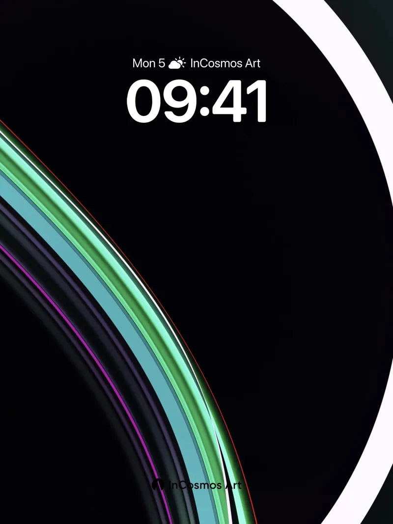 Neon Veil Wallpaper with Floating Light Trails