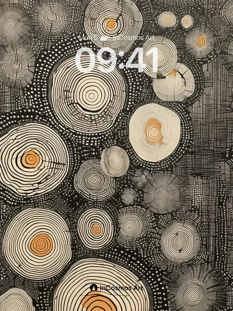 Whispering Rings Wallpaper with Earth's Pulse