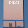 Quiet Watcher Wallpaper with Soft Blue Frame wallpaper for iPhone, iPad & Mac