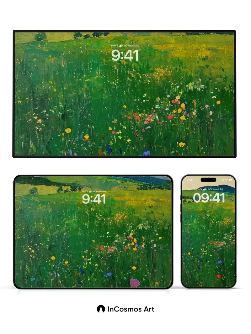 Whispering Meadow Wallpaper with Dappled Light