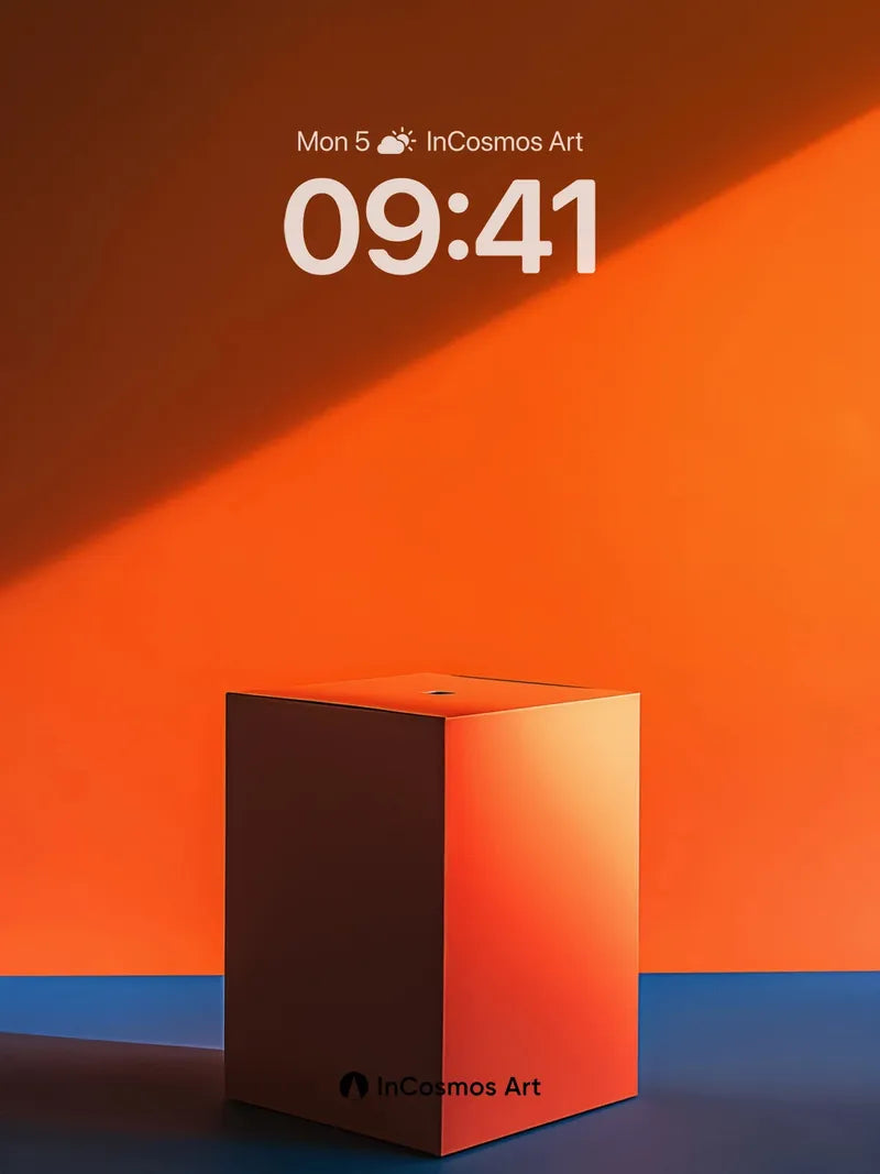 Crimson Echo Wallpaper with Shadowed Geometry