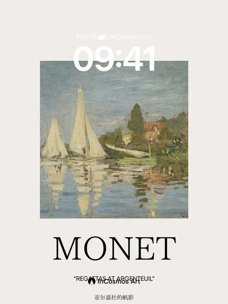 Serenity Sail Wallpaper with Monet's Brush