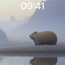 Misty Reflection Wallpaper with Capybara Serenity wallpaper for iPhone, iPad & Mac