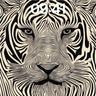 Zenith Tiger Wallpaper with Hypnotic Lines wallpaper for iPhone, iPad & Mac