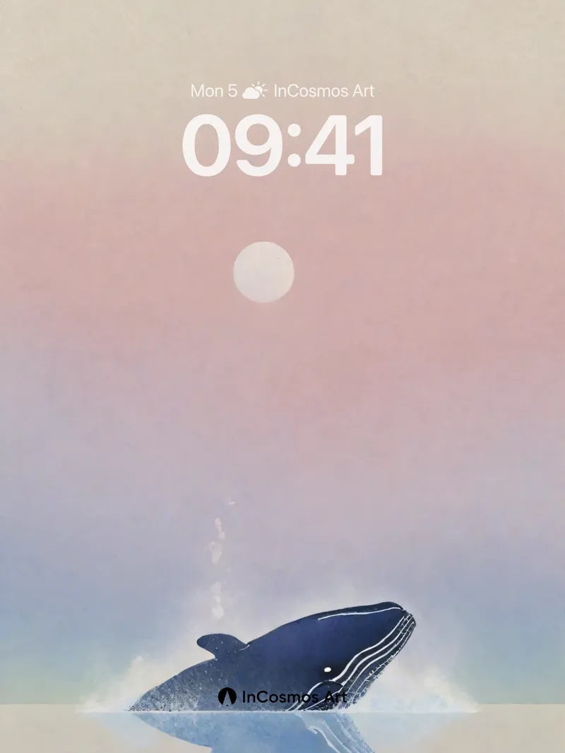 Serenity Whale Wallpaper with Celestial Breath